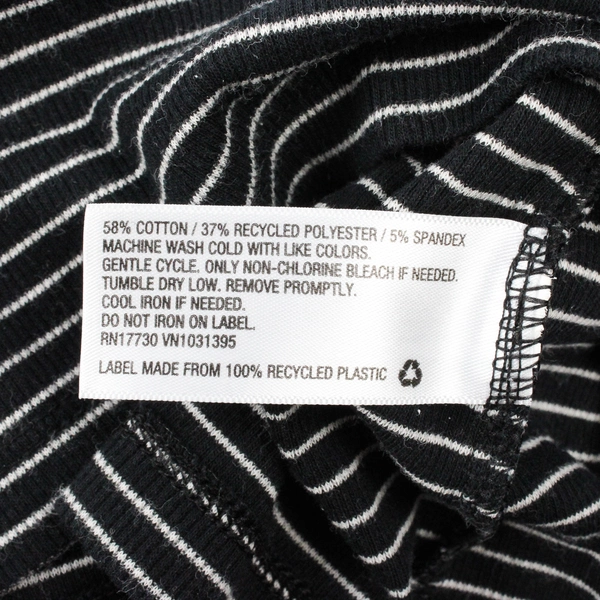 Universal Thread Black and White Striped Long-Sleeve Shirt Women's Small