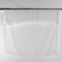 JC Penney Solid White Color Sheer Fabric Curtain 43" x 40"
