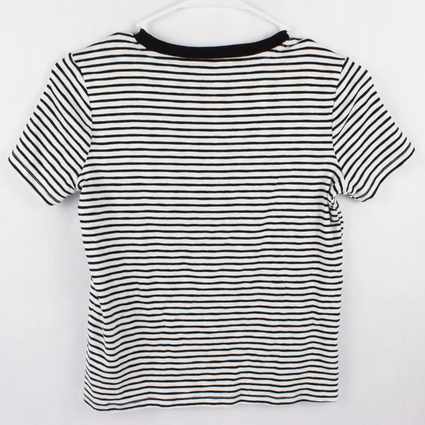 Marled Essentials Black and White Striped T-Shirt Women's Size XS