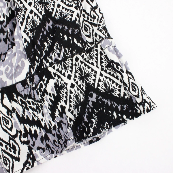 NWT Notations Zoane Colorway Gray and Black Flare Midi Skirt Women's Size Small