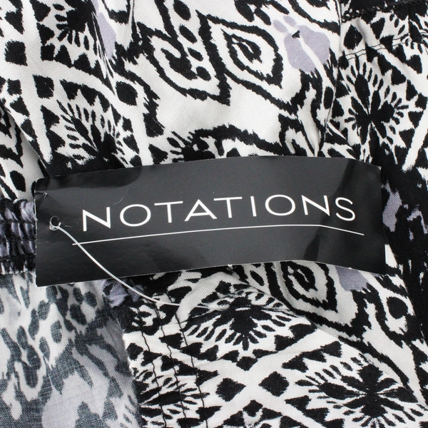 NWT Notations Zoane Colorway Gray and Black Flare Midi Skirt Women's Size Small