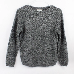 Croft & Barrow Black and Gray Acrylic Knit Sweater Women's Size PS
