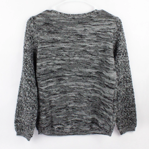 Croft & Barrow Black and Gray Acrylic Knit Sweater Women's Size PS
