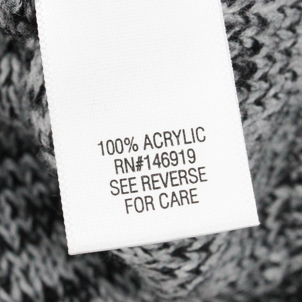 Croft & Barrow Black and Gray Acrylic Knit Sweater Women's Size PS