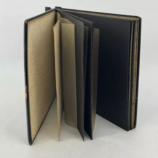 Vtg Hand Painted Japanese Lacquer Cover Photograph Album Landscape Scene