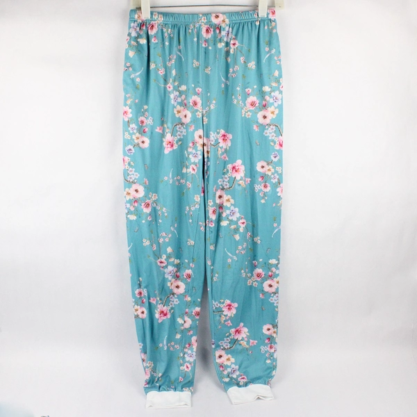 2 Piece Ekouaer Pajama Top and Bottom Set Floral Print Women's Small