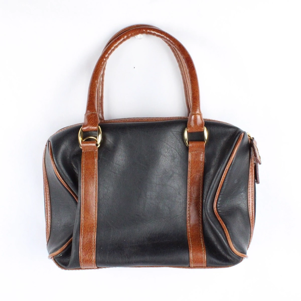 Rosetti Small Hand Bag Black/Brown Vinyl Faux Leather
