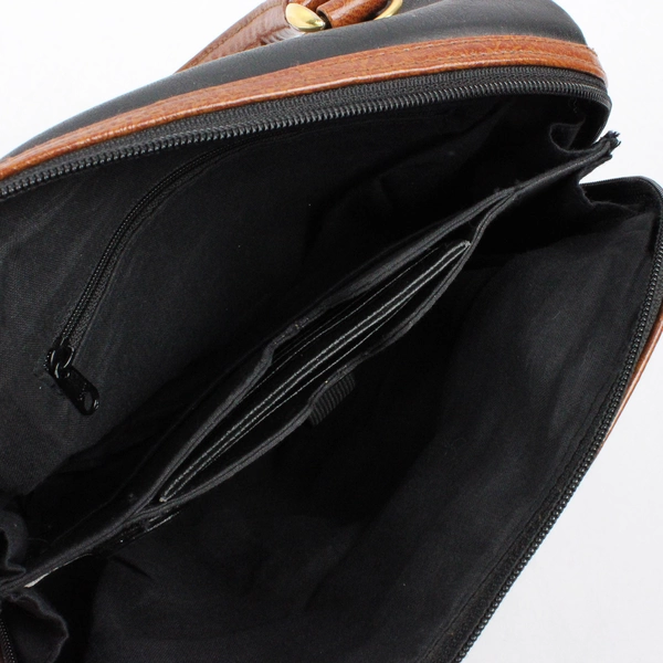 Rosetti Small Hand Bag Black/Brown Vinyl Faux Leather