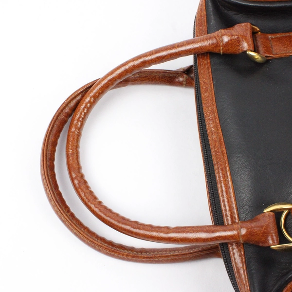 Rosetti Small Hand Bag Black/Brown Vinyl Faux Leather