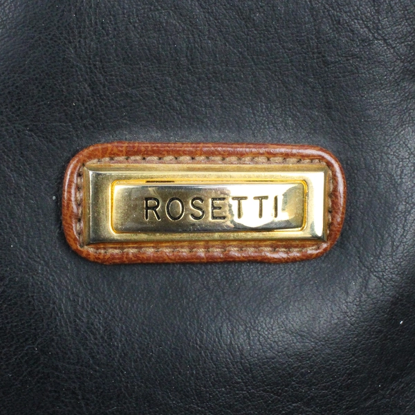 Rosetti Small Hand Bag Black/Brown Vinyl Faux Leather