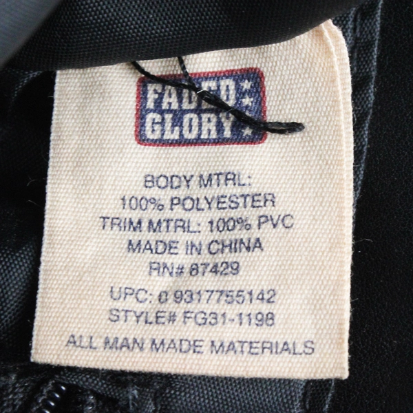 Faded Glory Satchel Handbag Black Faux Leather Y2K Gold Hardware