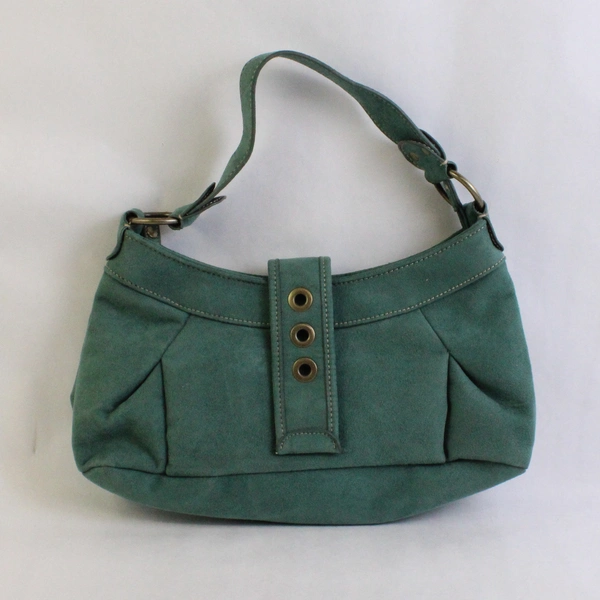 Women's Small Sea Green Vinyl Shoulder Bag Purse