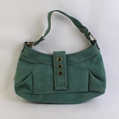 Women's Small Sea Green Vinyl Shoulder Bag Purse