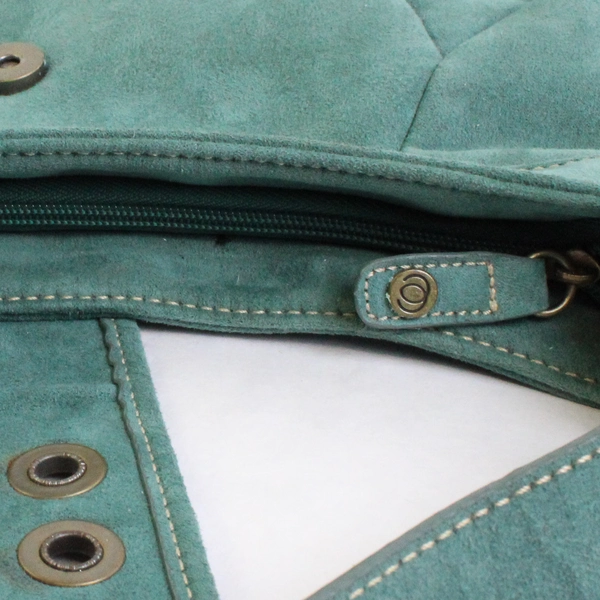 Women's Small Sea Green Vinyl Shoulder Bag Purse