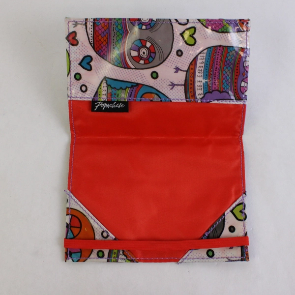 2 Pc Paperchase Multicolor Owl Pattern Crossbody Computer Bag & Wallet Set