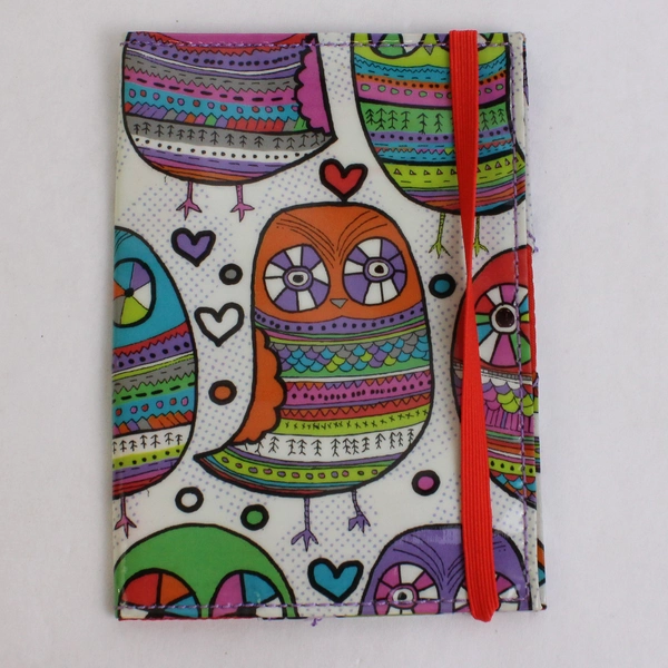 2 Pc Paperchase Multicolor Owl Pattern Crossbody Computer Bag & Wallet Set