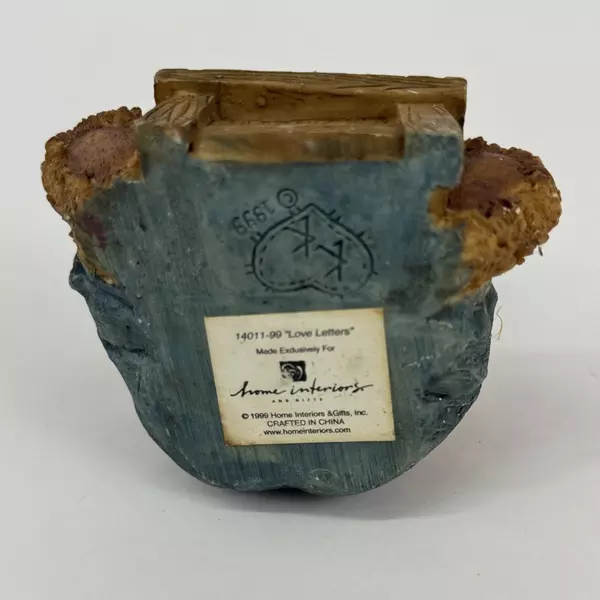 1999 Home Interiors Gifts Resin Bear Figurine Love Letters 14011-99