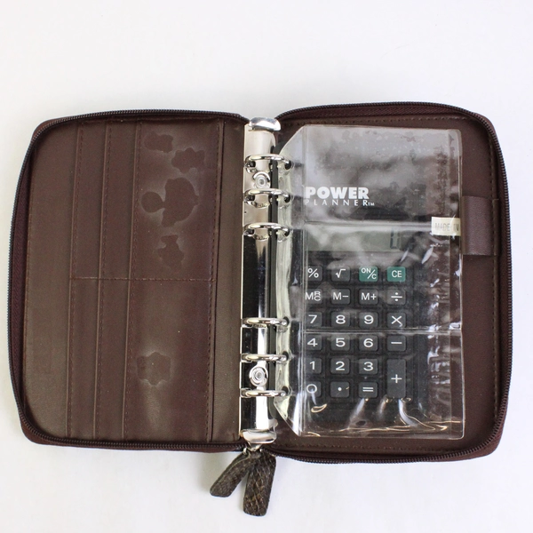 Power Planner Faux Snakeskin Organizer Wallet Planner