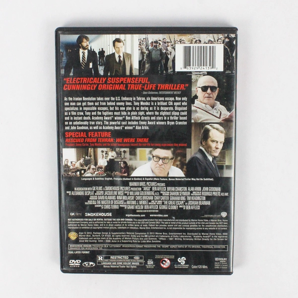 Argo DVD 2012 Movie Ben Affleck Thriller