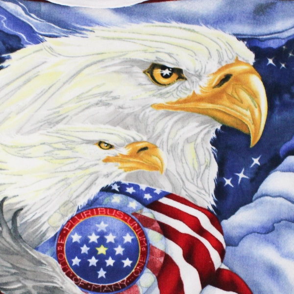 Patriotic Bald Eagle American Flag Fleece Throw Blanket 50" x 62"