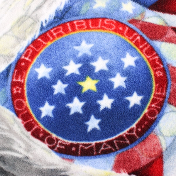 Patriotic Bald Eagle American Flag Fleece Throw Blanket 50" x 62"