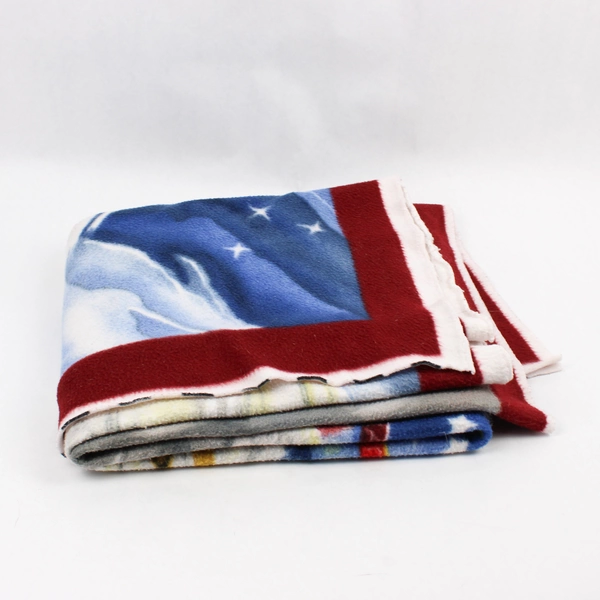 Patriotic Bald Eagle American Flag Fleece Throw Blanket 50" x 62"