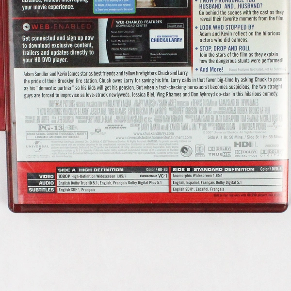 I Now Pronounce You Chuck And Larry HD DVD 2007