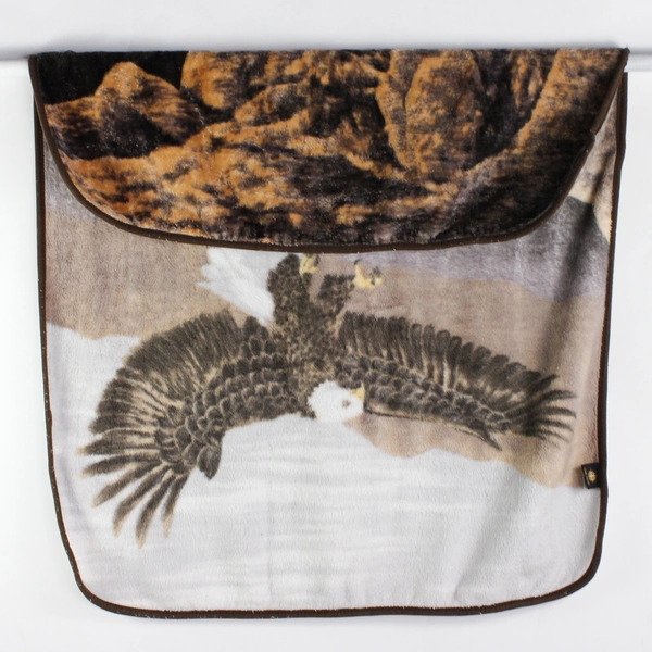 Oak Trail Bald Eagle Fuzzy Sherpa Throw Blanket 47" x 57"