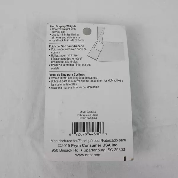 Zinc Drapery Weights for Curtains Heavy Duty Curtain Weighting Rods