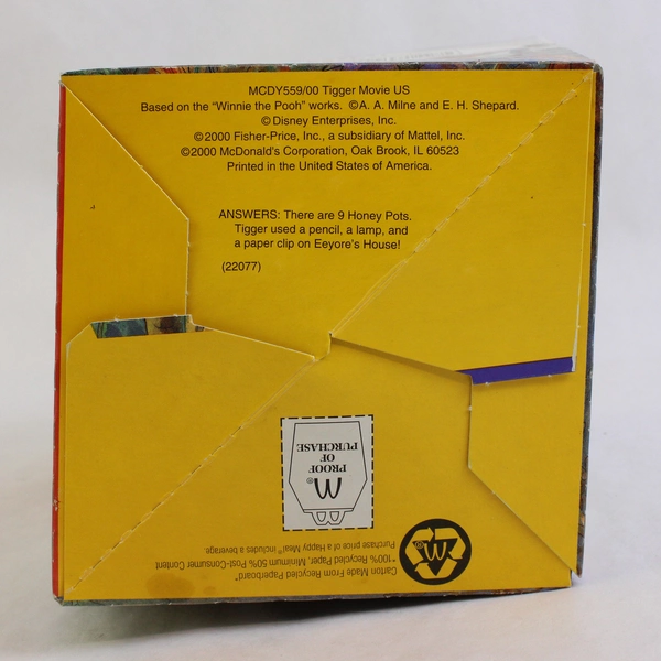 Vintage 2000 McDonald's The Tigger Movie Happy Meal Box