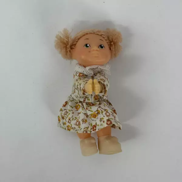 Lot of 3 Vintage 3.5 Inch Plastic Miniature Dolls Toys