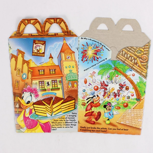 McDonald's Mickey & Friends Epcot '94 Adventure Donald/Daisy Happy Meal Box