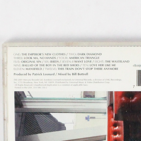 Songs From The West Coast CD Elton John 2001 Mercury