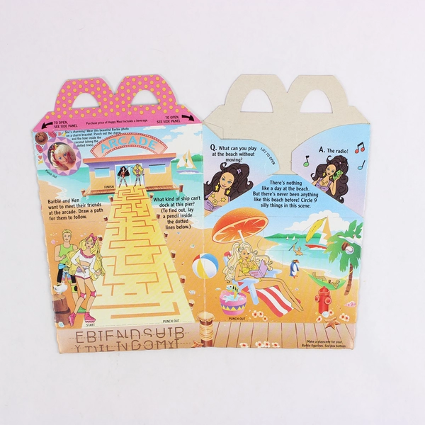 Vintage 1992 McDonald's Barbie Beachfront Fun Happy Meal Box
