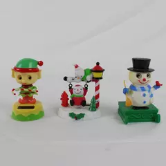 Lot of 3 Solar Dancing Christmas Holiday Decorations