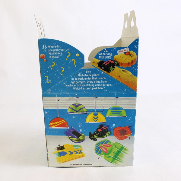 Vintage 1992 McDonald's Hot Wheels Star Racers Happy Meal Box