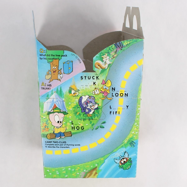 VTG 1992 McDonald's Tiny Toon Adventures In The Redwood Forest Happy Meal Box