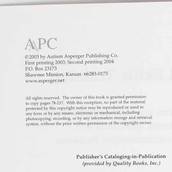 Social Skills Training for Children and Adolescents with Asperger Syndrome 2003