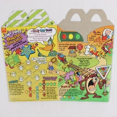 Vintage 1993 McDonald's Looney Tunes Quack-Up Car Chase Happy Meal Box