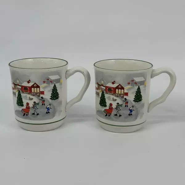 5 Sango Silent Night Coffee Mug 3 Footed And 2 Flat Bottom