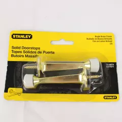 Stanley Solid Heavy Duty Door Stopper Brass Doorstop Prevents Wall Damage