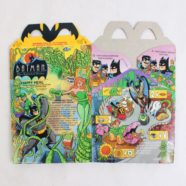  Vintage 1993 McDonald's Batman The Animated Series Happy Meal Box