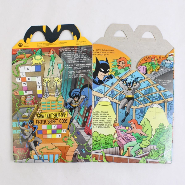  Vintage 1993 McDonald's Batman The Animated Series Happy Meal Box