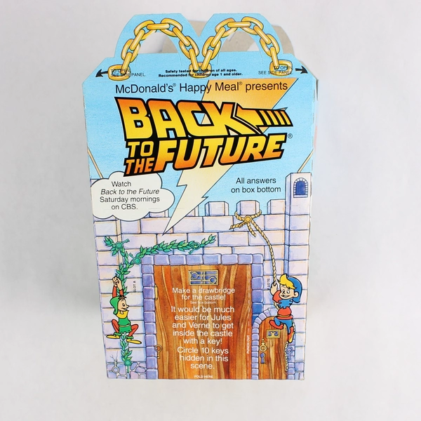 Lot of 3 Vintage 1991 McDonald's Back To The Future Happy Meal Boxes