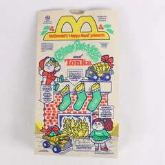 Lot of 7 Christmas 1992 McDonald's Cabbage Patch Kids and Tonka Happy Meal Bags