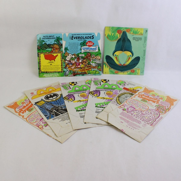 8 Piece Lot VTG Fast Food Meal Ephemera Dairy Queen and McDonalds