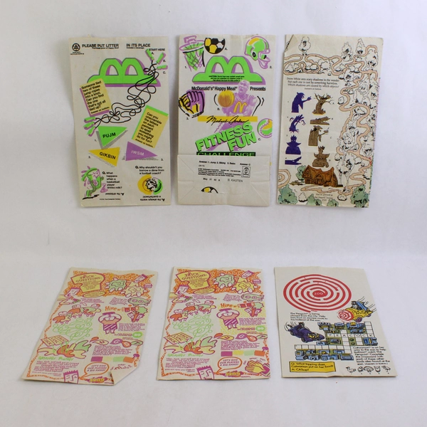 8 Piece Lot VTG Fast Food Meal Ephemera Dairy Queen and McDonalds