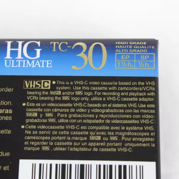 TDK VHS-C 30 Minute Blank Video Cassette Tape