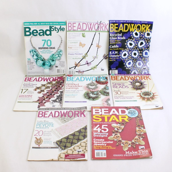 Lot of 8 Interweave Press Beadwork Magazine Issues 1999-2014