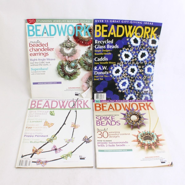 Lot of 8 Interweave Press Beadwork Magazine Issues 1999-2014